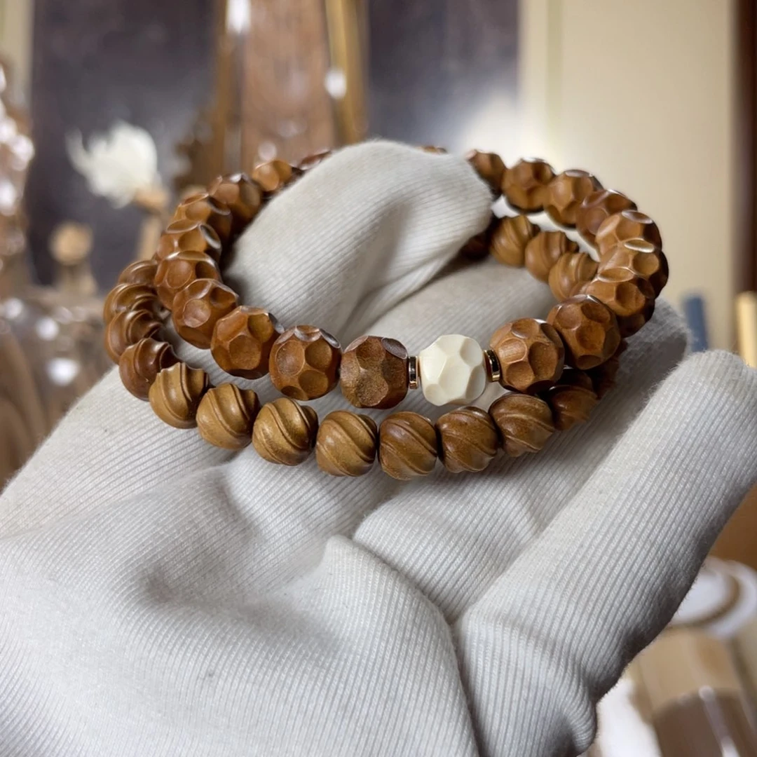 檀香木手串/手链墨*颖老山檀香老料无相➕扭丝