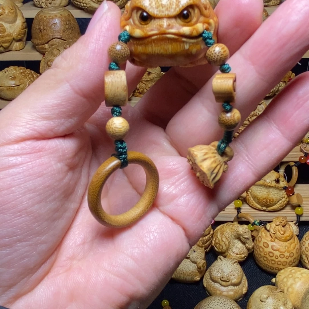 竹竹根雕时来运转金蟾