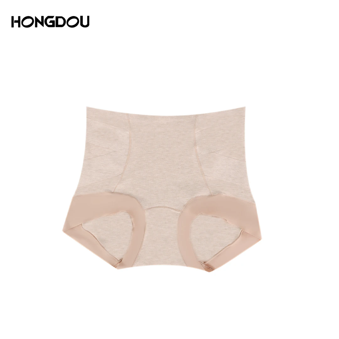 【拾光飞漫】高腰拼接成人中腰无痕女平角内裤-7065