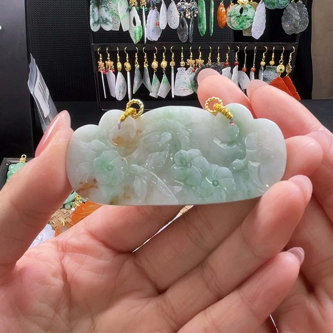 翡翠未镶嵌颈饰代编织