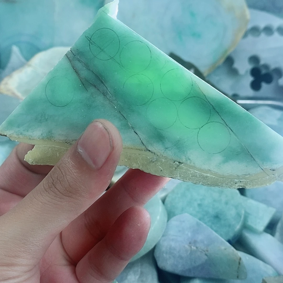 翡翠散珠天然缅甸翡翠a货24
