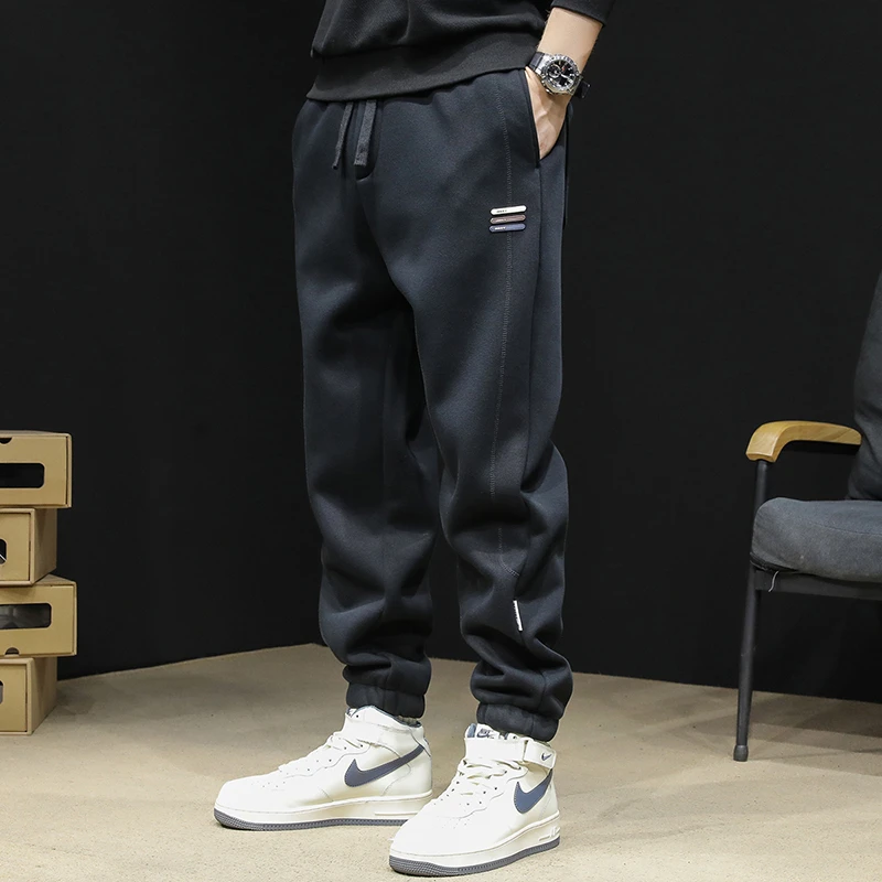 殿若运动裤男秋季新款束脚卫裤男士休闲黑色哈伦裤子大码春秋男裤