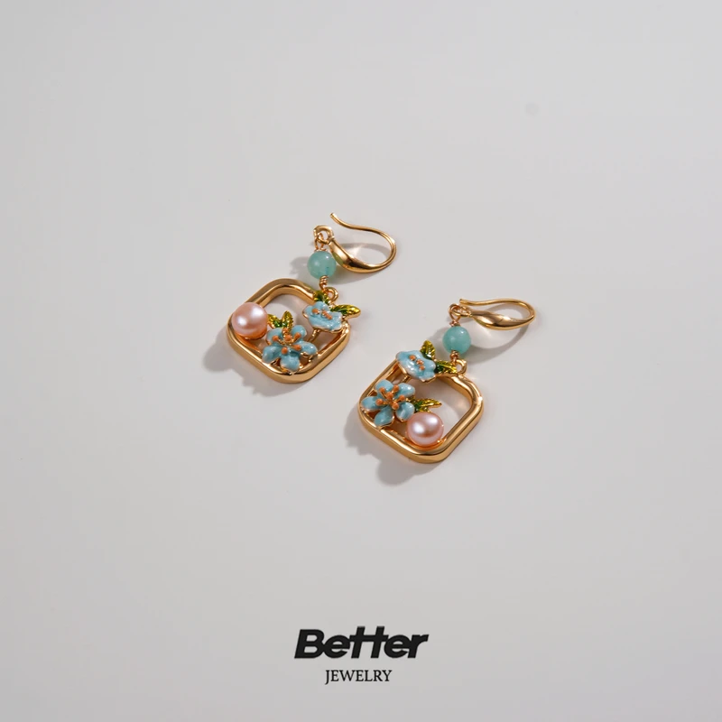 铜合金耳饰 TA412 莫奈花园春日定格 TA