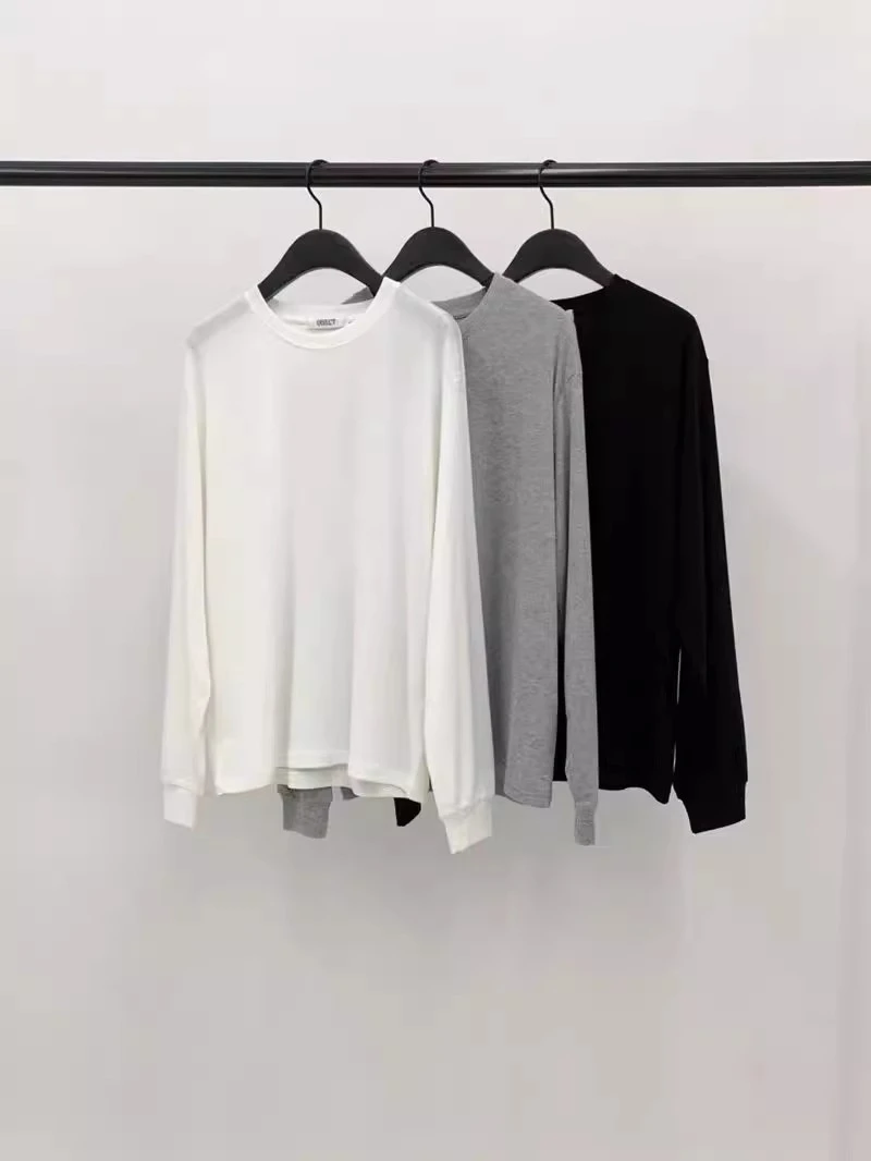韩国东大门object2025春新款净版简约休闲百搭长袖T恤