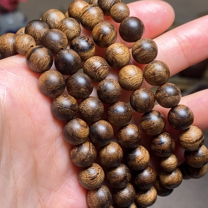 沉香手串越南芽庄黄棋楠瘤疤0.8×108