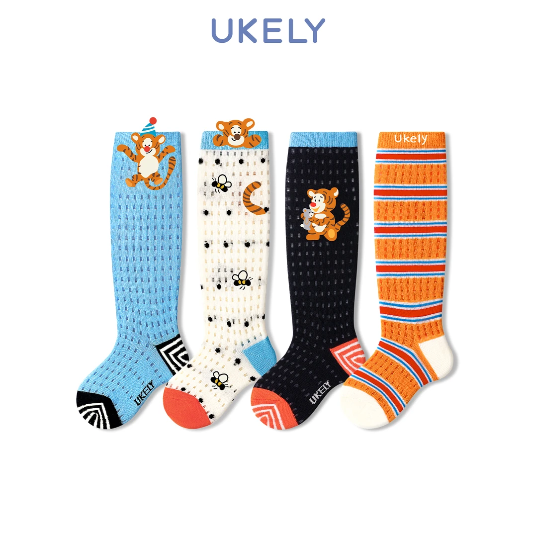 婴儿长筒袜夏季薄款宝宝透气网眼袜子防下滑不勒腿棉袜百搭小腿袜