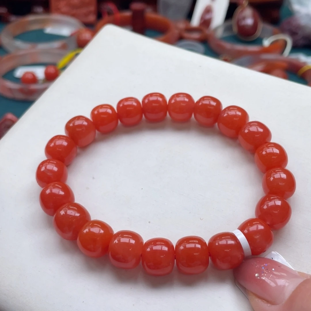 南红玛瑙保山南红老邢单圈10+mm未镶嵌