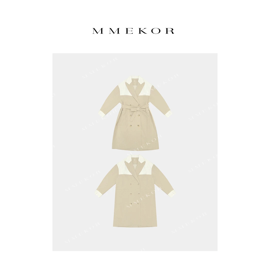 MMEKOR “江南美人”风衣 国风长款拼接风衣 88033