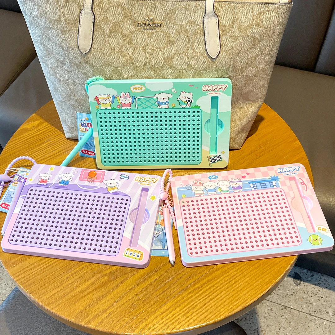 2025儿童磁吸钢珠涂鸦画板大号挂件解压平板钥匙扣小玩具闺蜜礼物