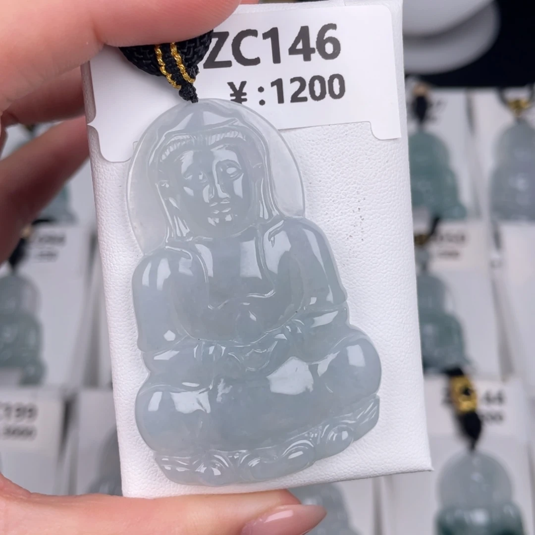 翡翠未镶嵌颈饰zc146