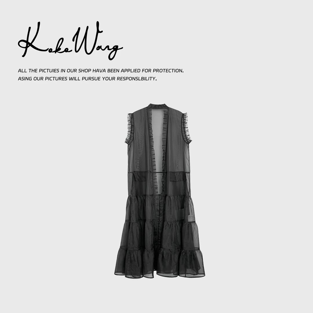 KOKO WANG2025早春新款叠穿神器洋气外搭马甲连衣裙471535A11Q41