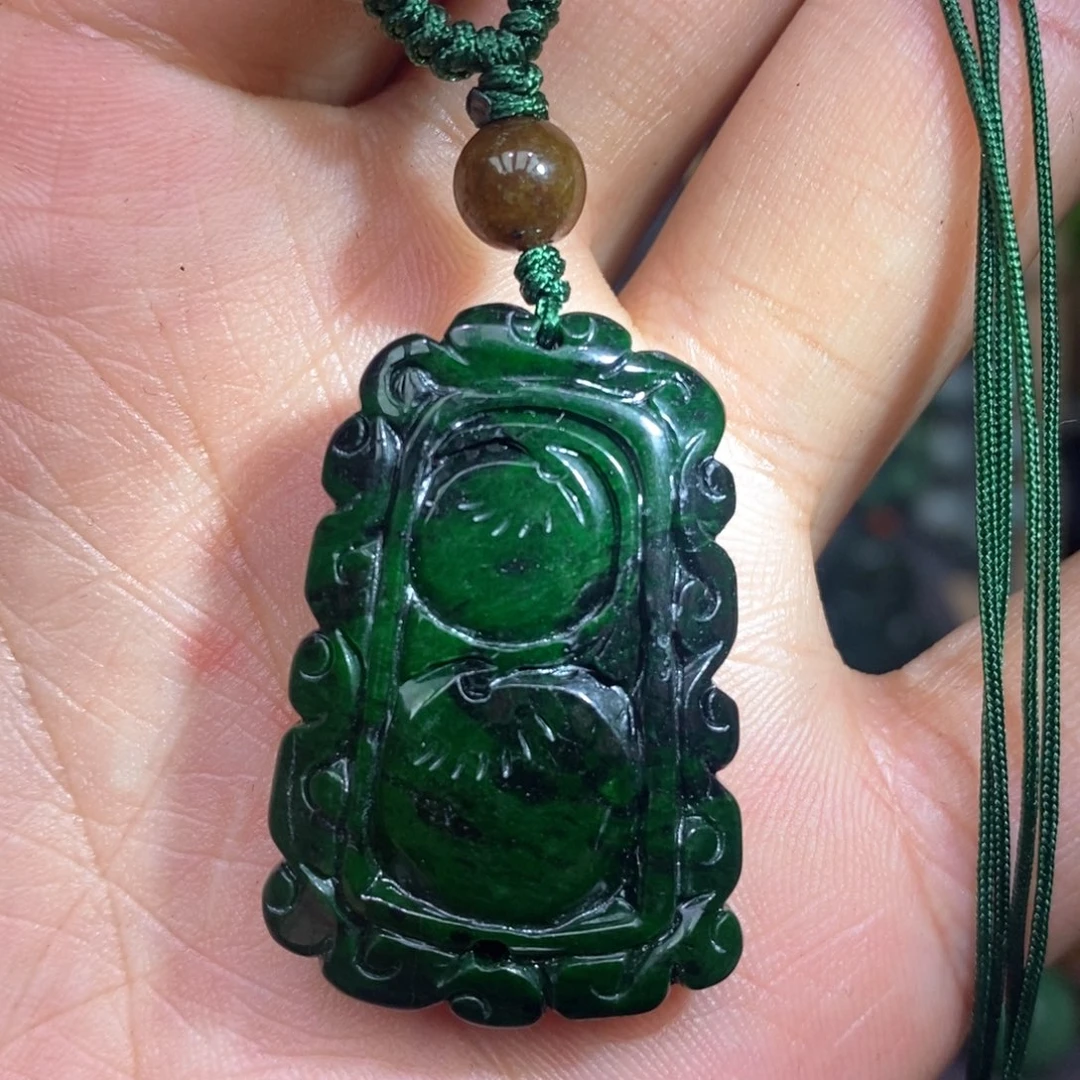 翡翠颈饰银S925镶嵌漂亮美眉