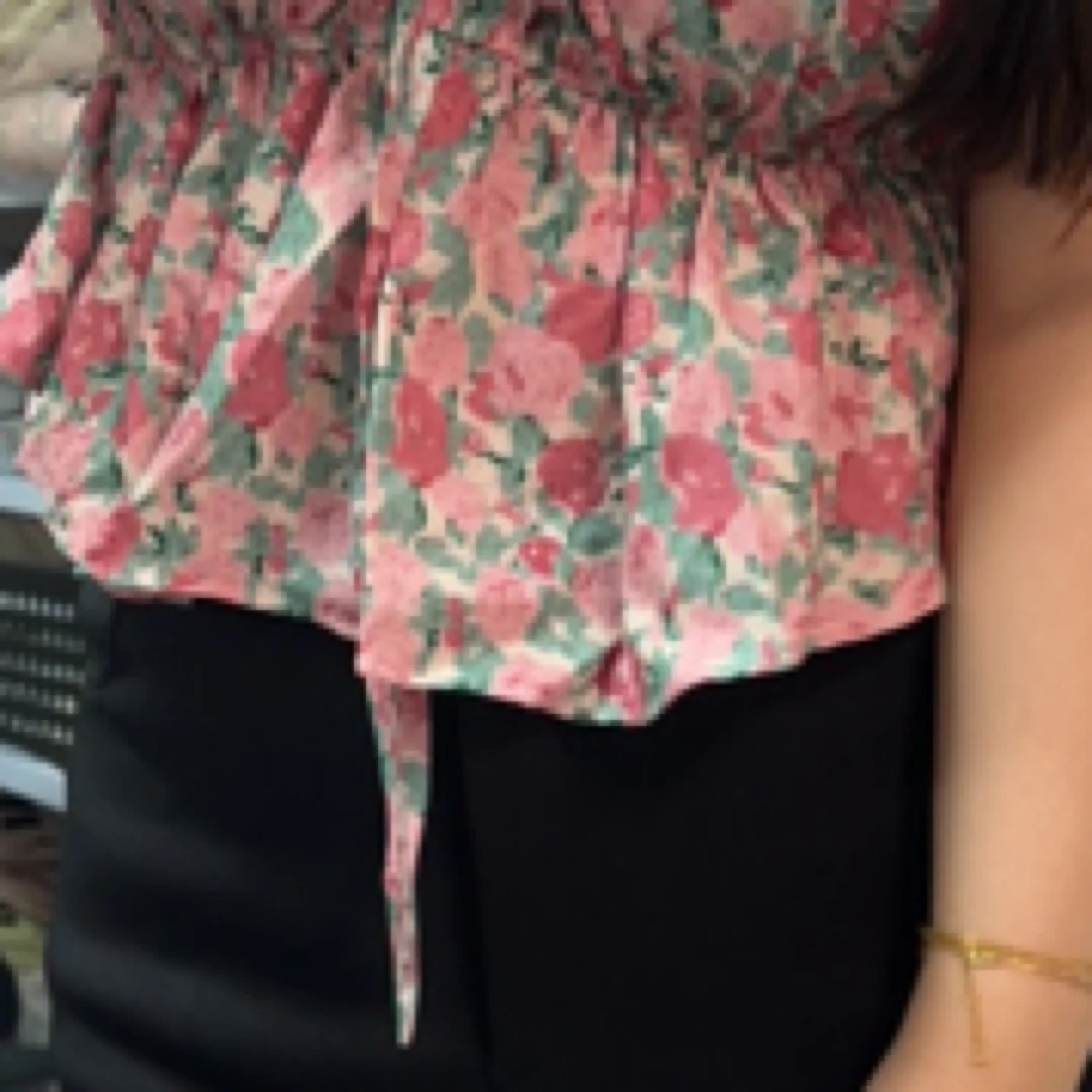 「粉瑰」法式少女复古波点显白灰紫色上衣