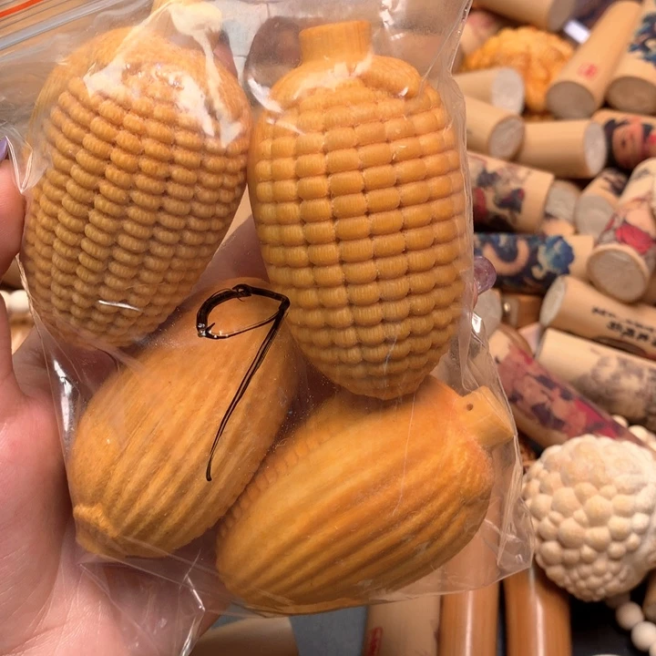 竹实心竹手把件杂项9