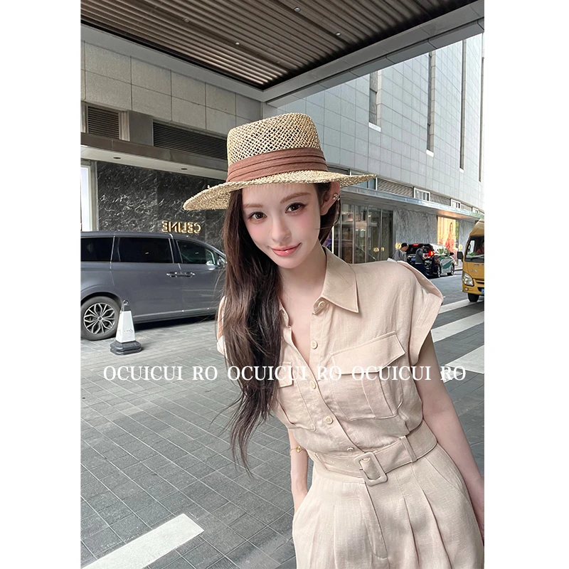 CUI CUI 崔崔【洱海漫步】韩系夏季松弛设计感翻领衬衫休闲裤两件套