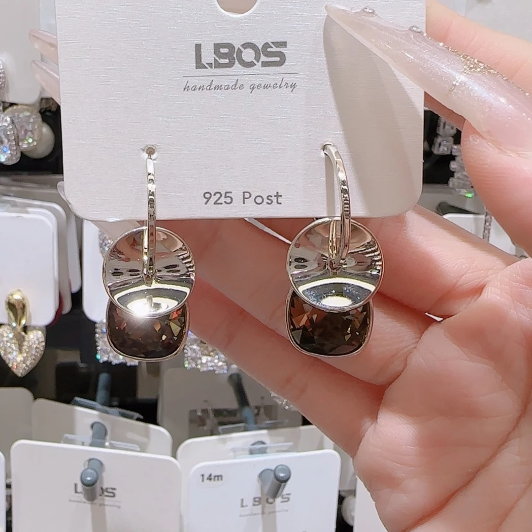 锆石铜合金925银耳环