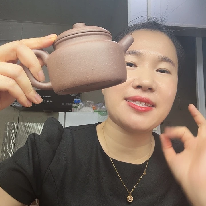 茶壶紫砂原矿半手工老紫泥德中300cc