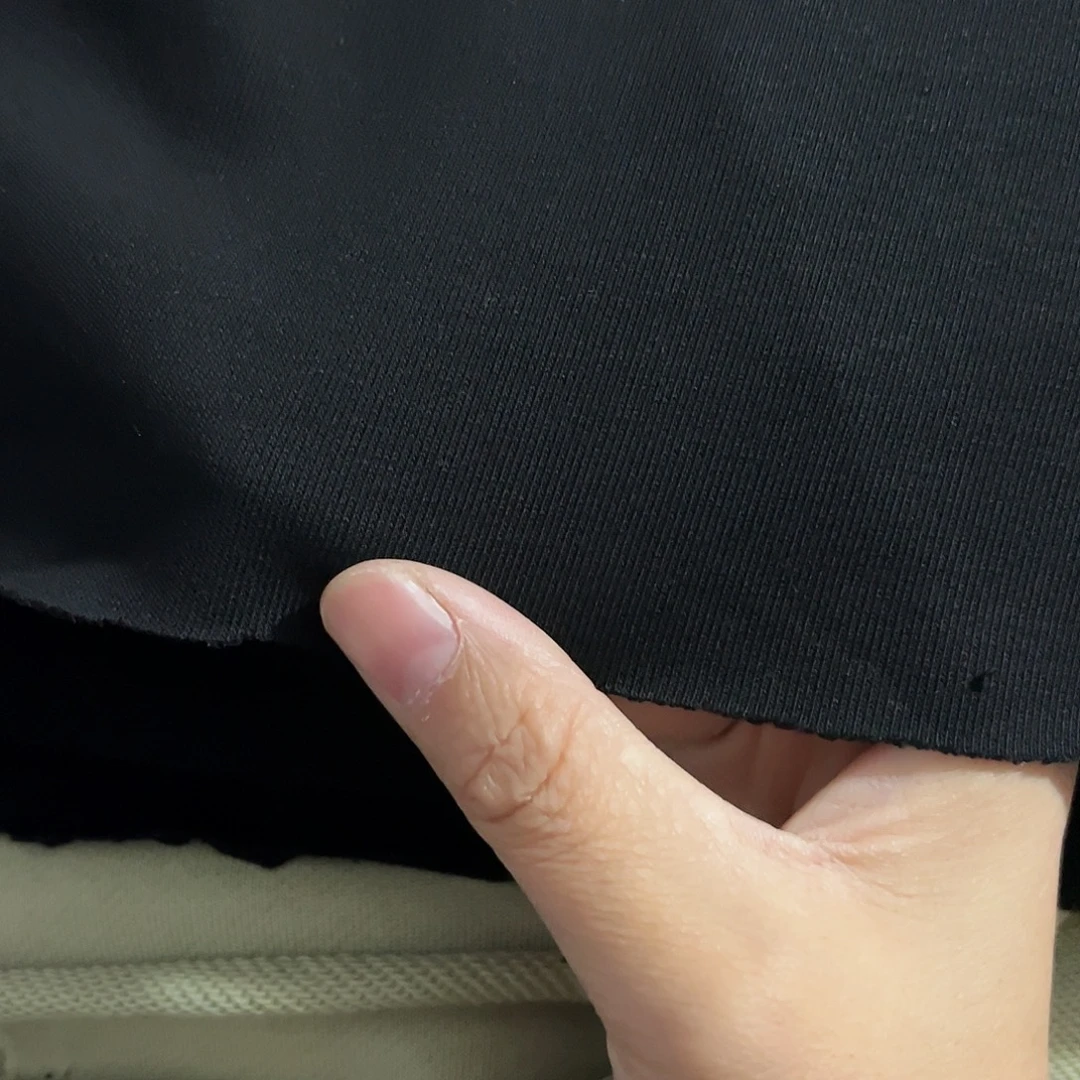 平***安黑色纯棉薄毛圈2.3米长带螺纹