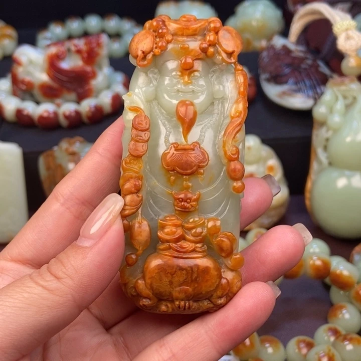 岫岩河磨玉（透闪石质玉）未镶嵌把件