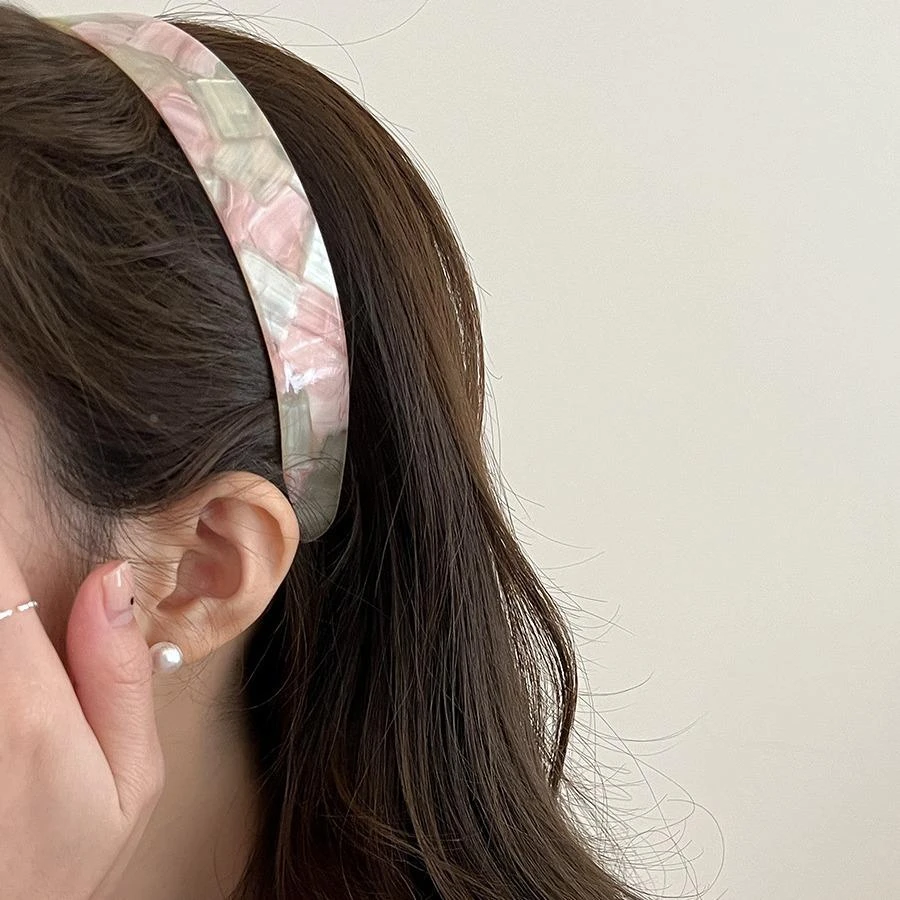 韩版气质优雅覆古经典玳瑁色宽边发箍 加厚醋酸时尚百搭简约气质