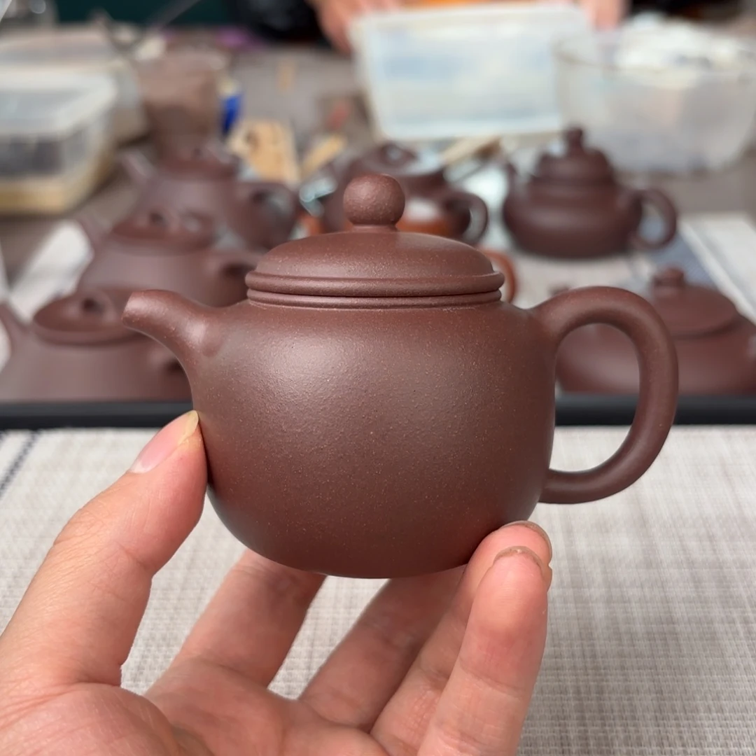 紫砂茶壶半手工老紫泥匏尊壶130cc