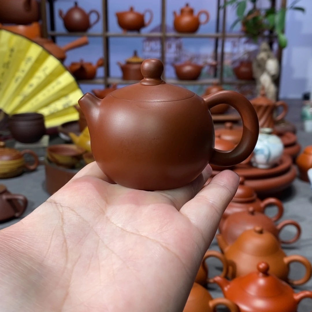 茶壶紫砂章淑煌朱泥小西施60c