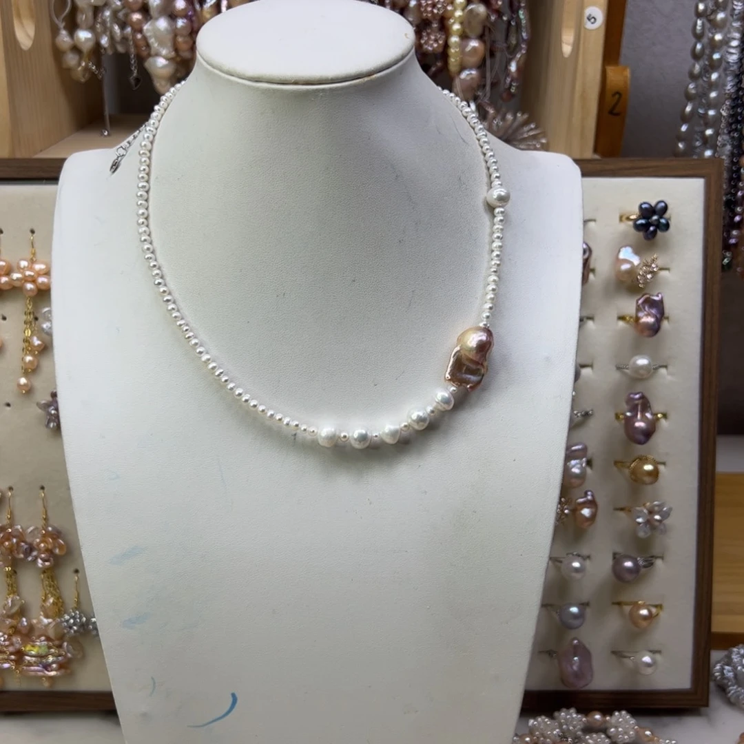 淡水珍珠手绳合金