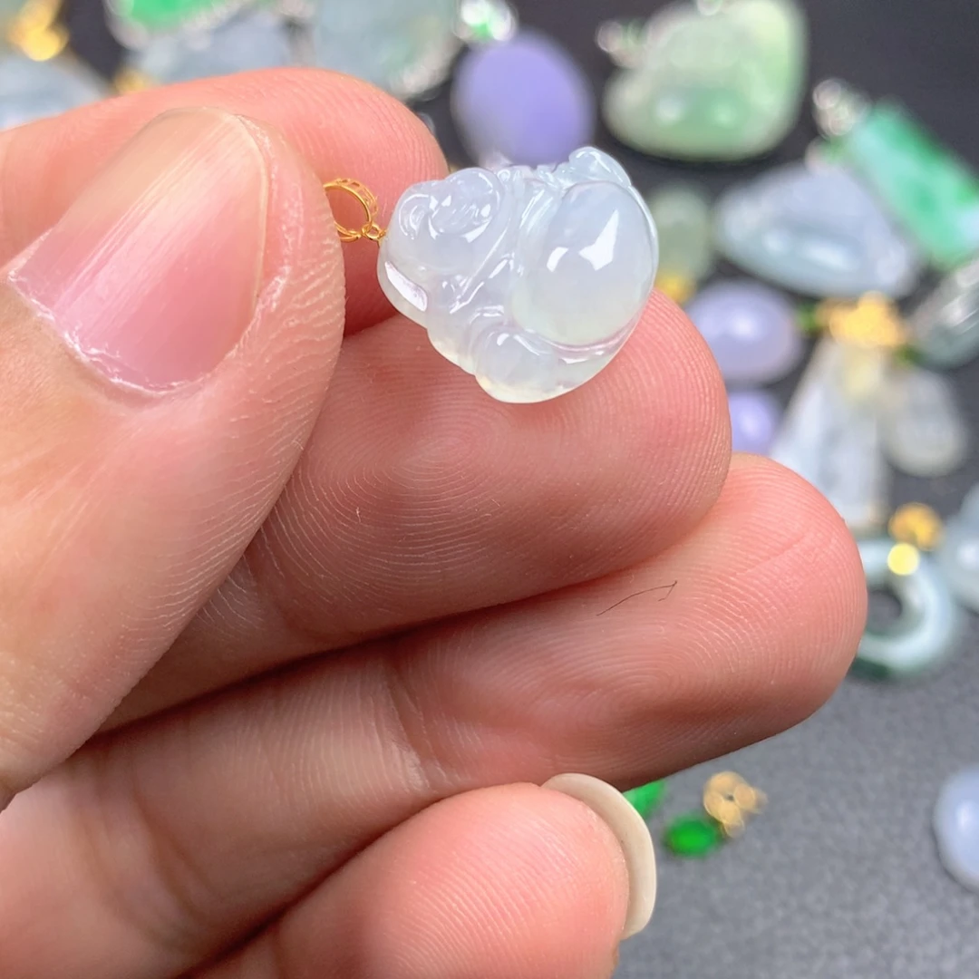 【闪购商品】翡翠18K金镶嵌颈饰翡翠