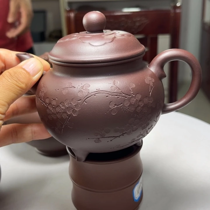 茶壶紫砂紫砂花茶