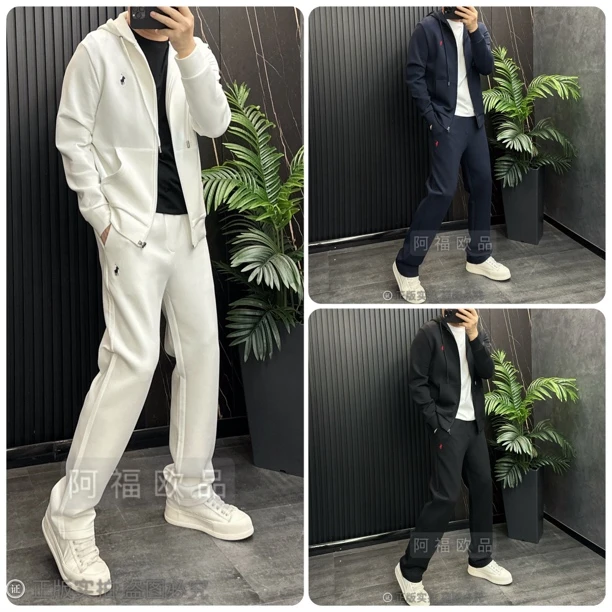 【阿福欧品】男士轻奢百搭莫代尔棉感连帽套装