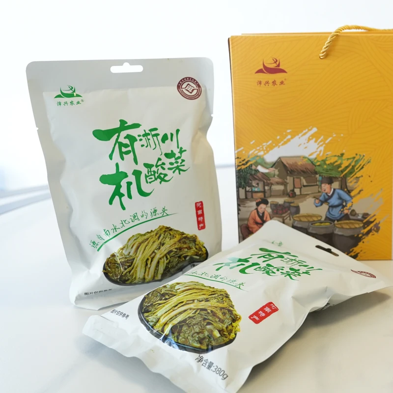 淅有山川有机酸菜非遗酸菜380g/袋*6包礼盒装
