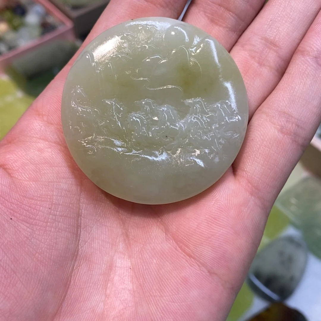 岫玉未镶嵌吊坠(不含链)两单包邮