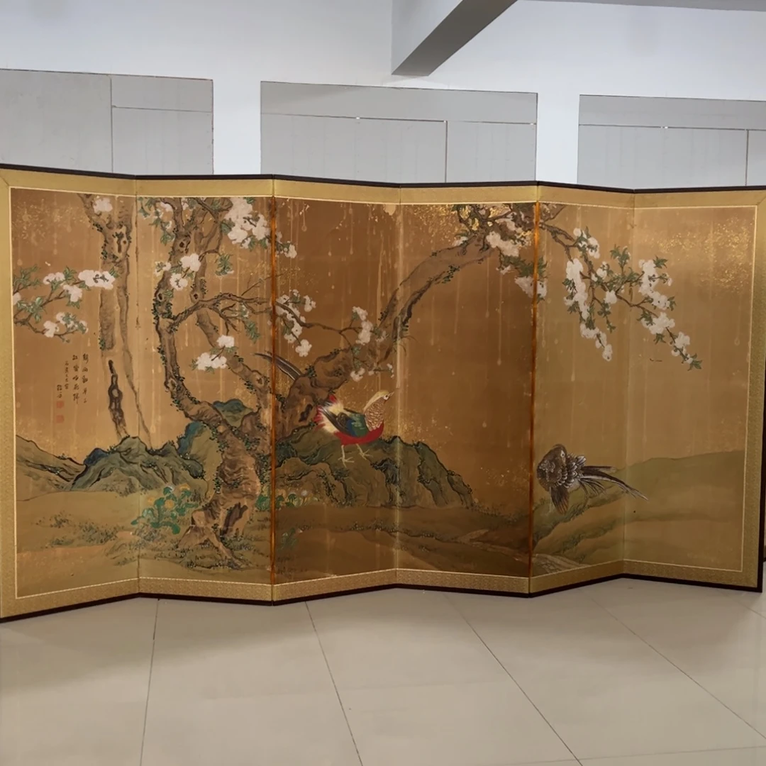 绘画屏风框画茶空间设计