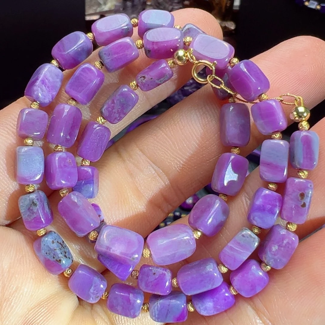 18K金镶嵌苏纪石（舒俱来）项链