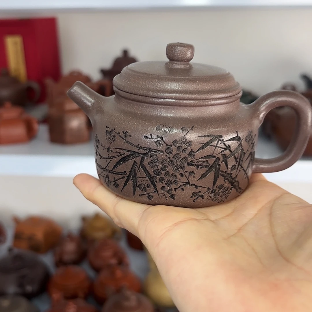 茶壶紫砂一壶李紫砂