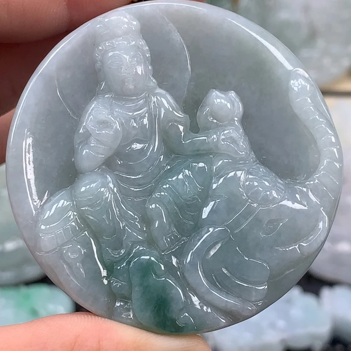 颈饰未镶嵌翡翠普贤