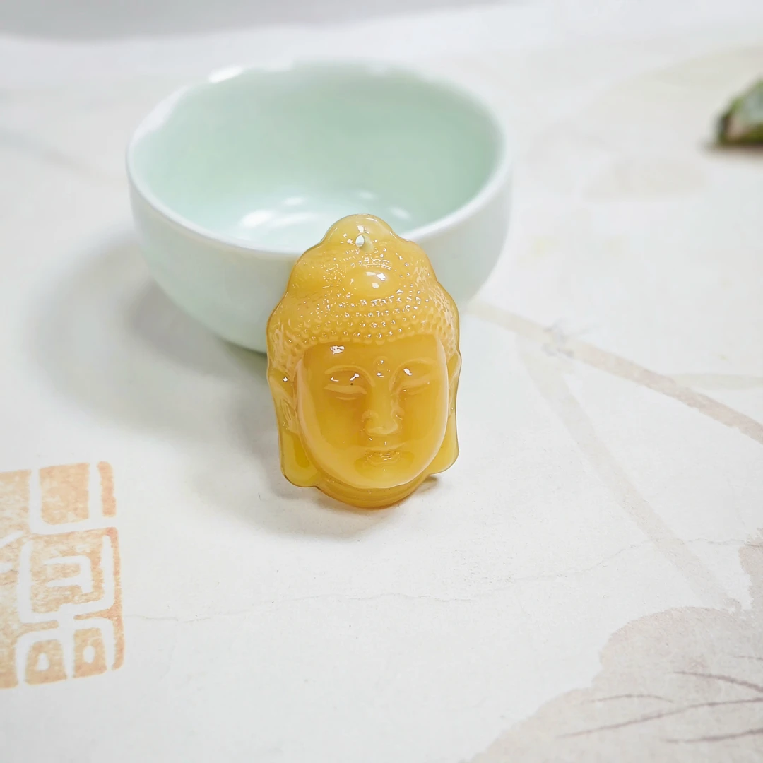 黄色佛头挂件A30(多样性发)