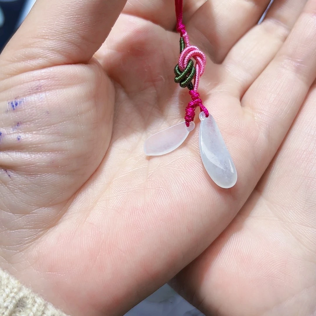 翡翠颈饰未镶嵌梨*天然缅甸翡翠A货时尚精美挂件