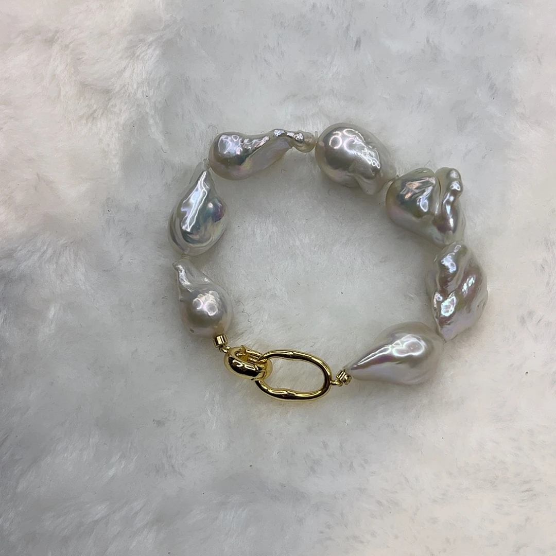 淡水珍珠耳饰合金