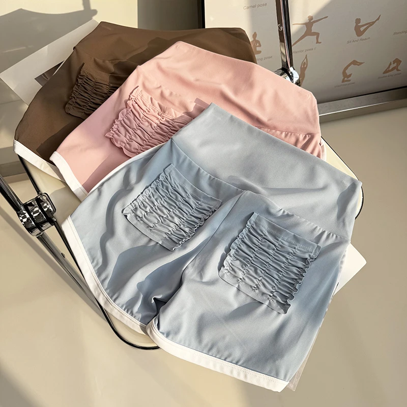 XC-11褶皱口袋包边短裤