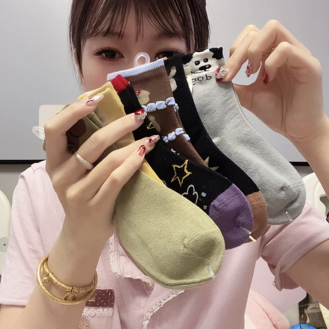 三醋酯纤维蒲公英的宝宝袜子