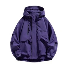 20252025秋季新款男士港风休闲时尚日常防风防水防污冲锋衣户外登