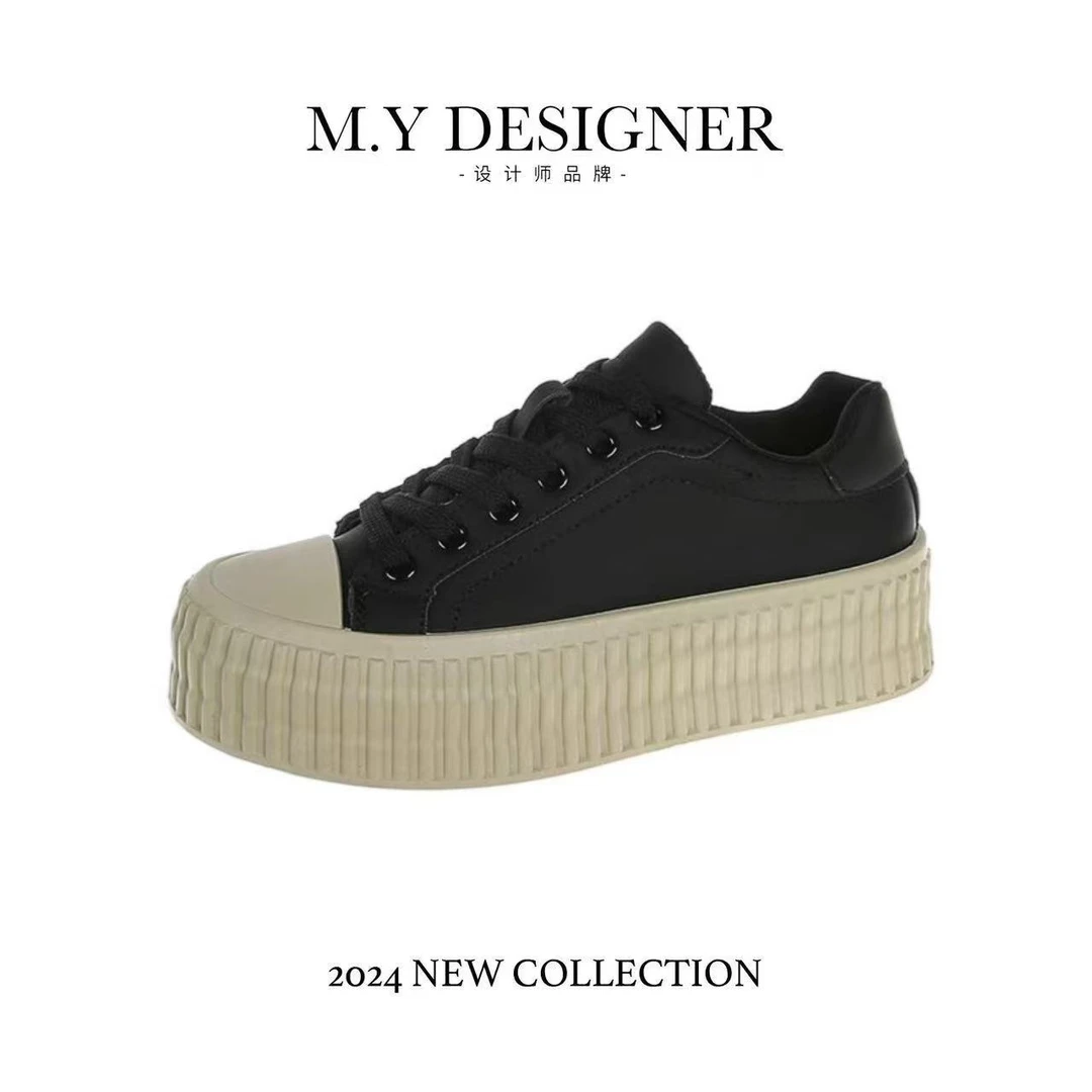 M.Y媛总 新款2024年厚底百搭松糕底运动休闲板鞋88-15
