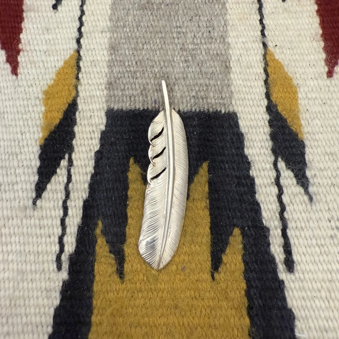 吊坠925银 FirstArrows素毛特大羽毛