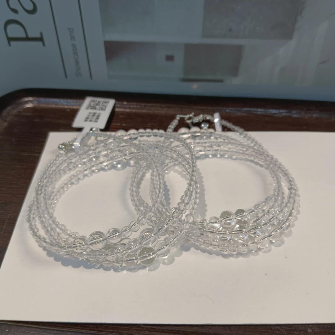 【小院甄选】白水晶项链约2-6mm 多样性发一件 1899EHS