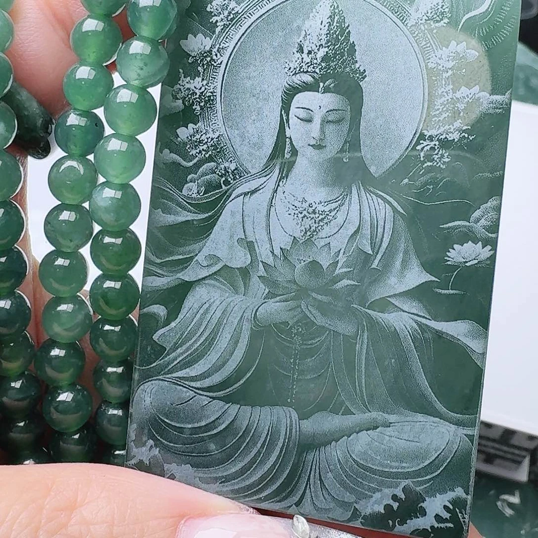 翡翠未镶嵌颈饰天然的A货翡翠多样性发其一