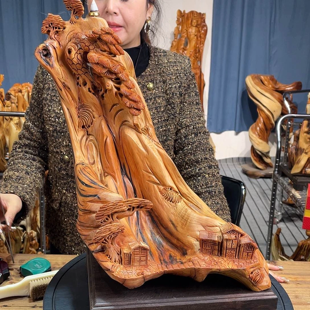 柏木（崖柏）山水倒流香送两盒香