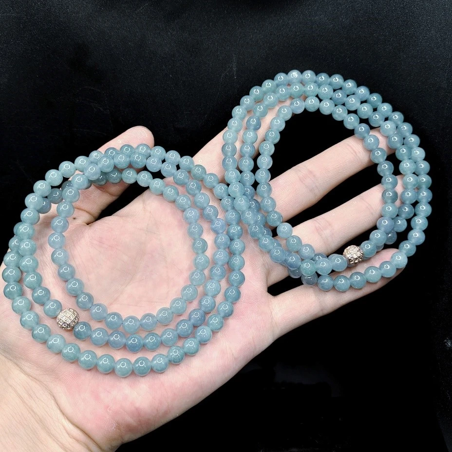 【老三珠宝】翡翠DIY公主链C10【多样性发其一】约6mm