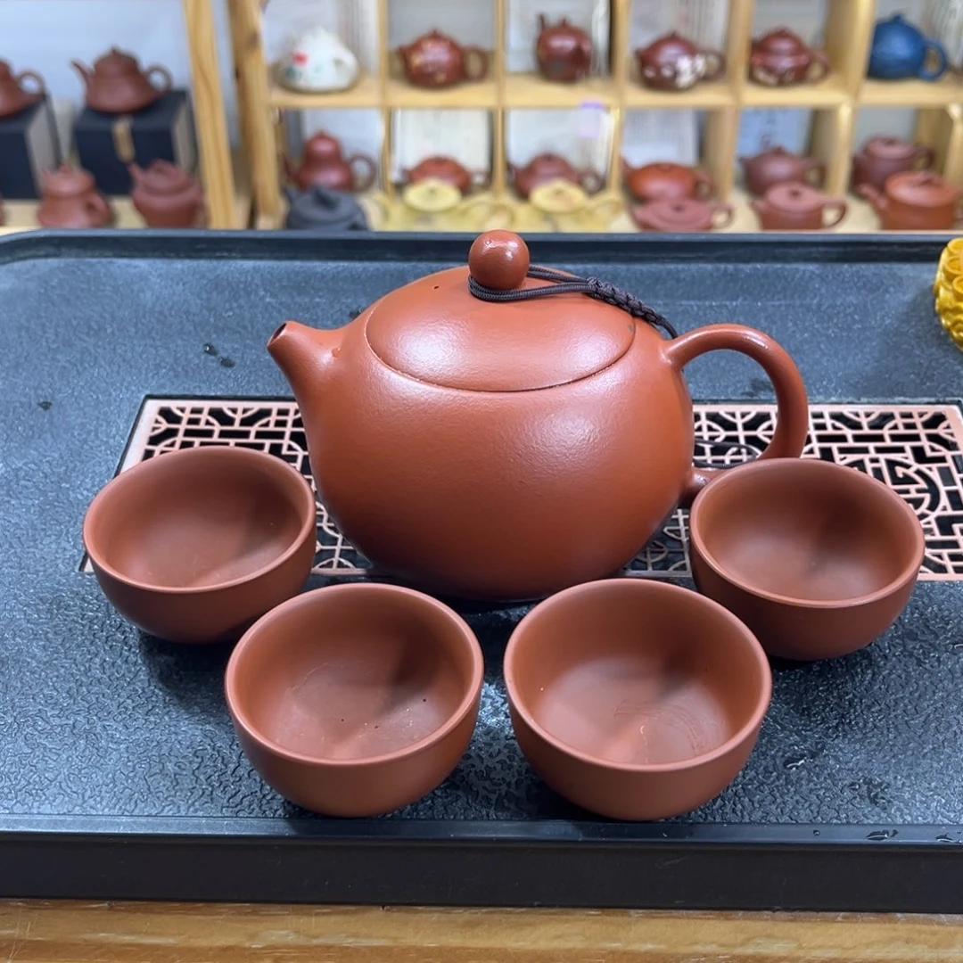紫砂茶案胖西施（一壶四杯）