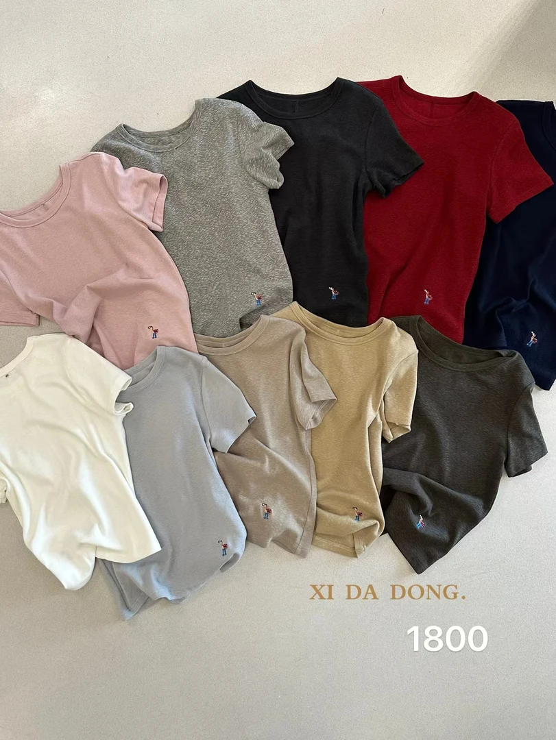 208针织时尚百搭夏季新款T恤